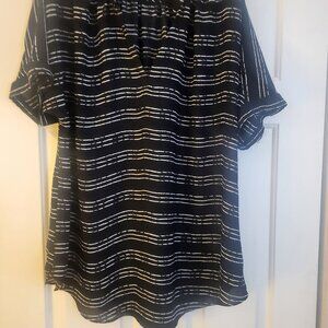 Worthington XL blouse, black and white
